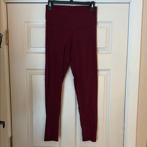 Aerie Burgundy High-Waisted Leggings